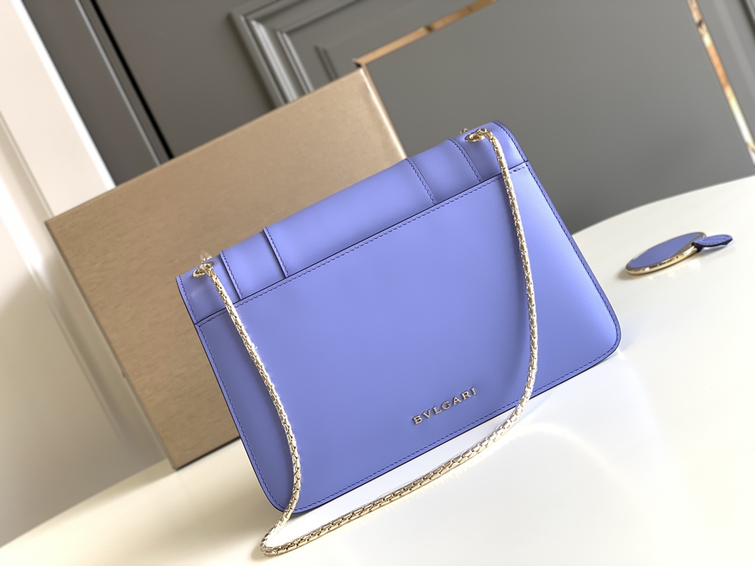 Bvlgari Serpenti Forever Medium Crossbody Bag Blue